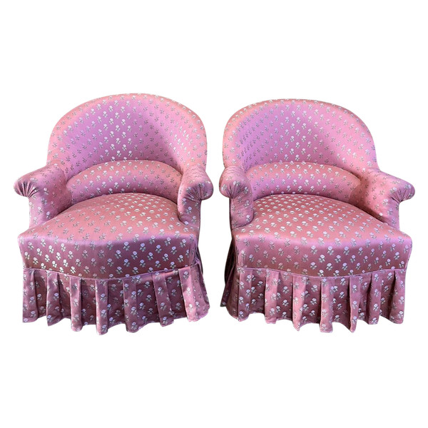 Paire De Fauteuils Crapaud