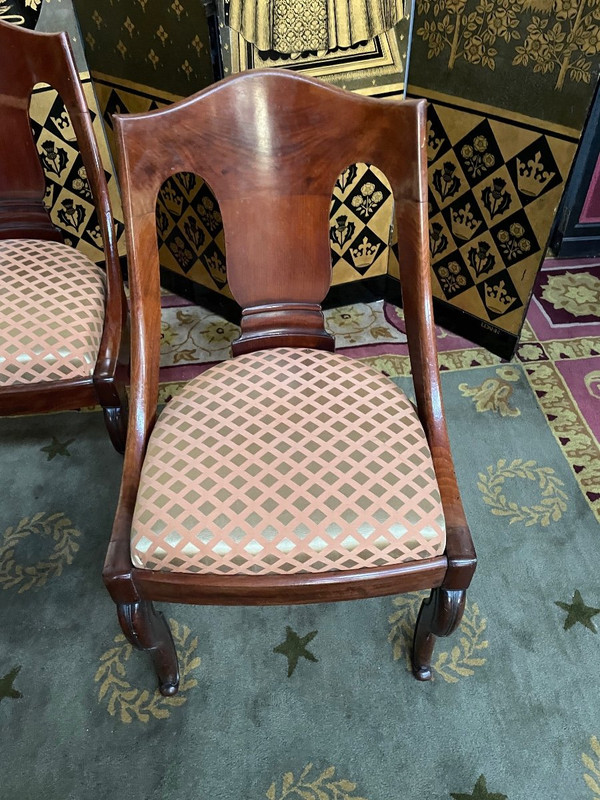 Suite De 4 Chaises Gondoles Empire