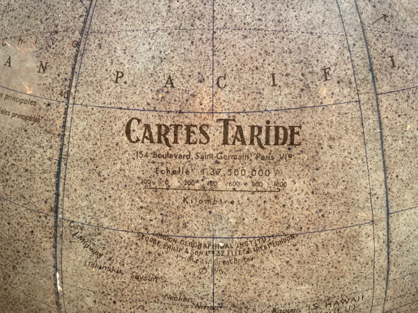 Globe Terrestre - Mappemonde Verre 1960