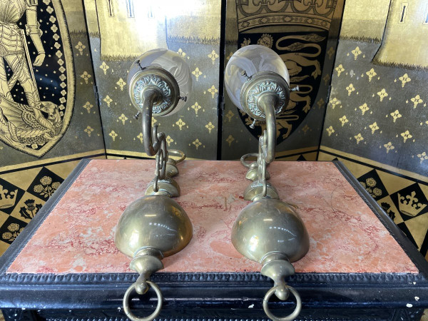 Pair Of Bronze Dutch Sconces