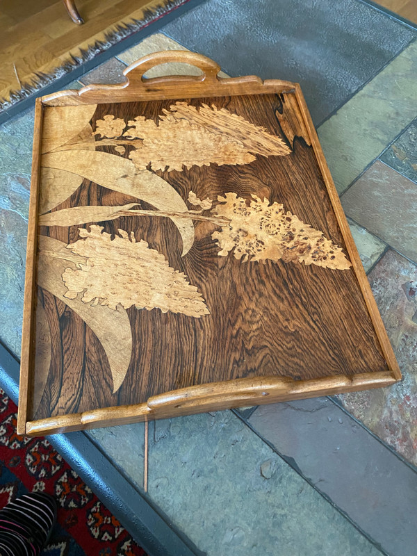 Rectangular marquetry top