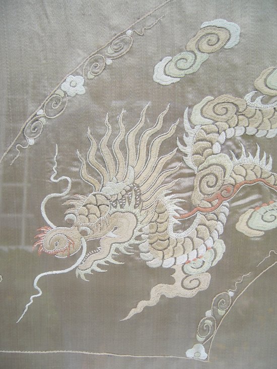Chinese framed embroidery late 19th century