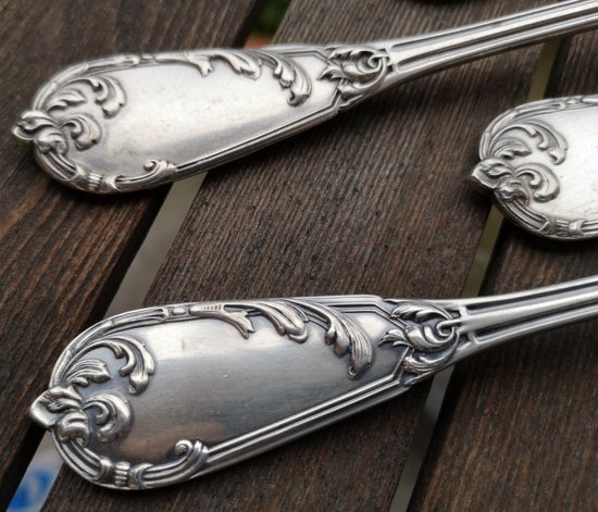 12 solid silver table cutlery neck brace Léon LAPAR & Fouquet Lapar (Tétard Successeur) late 19th century