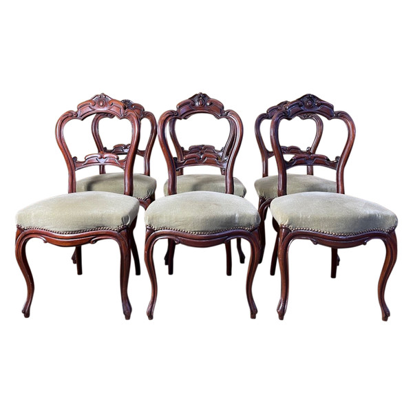 Suite Of 6 Louis Philippe Mahogany Chairs