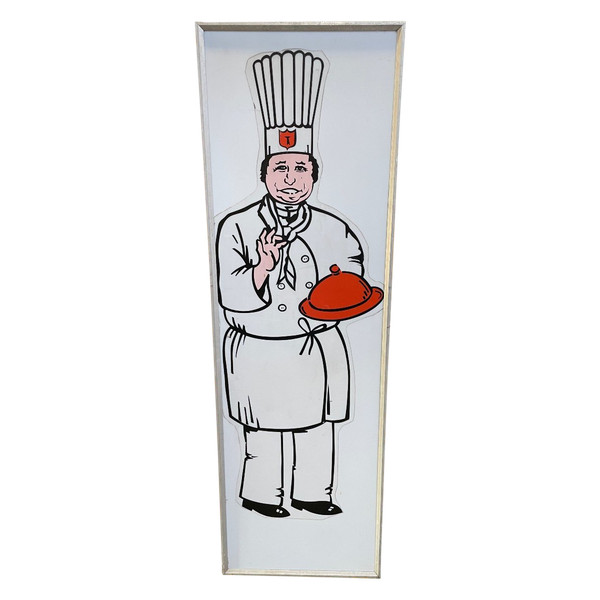 Beleuchtetes Restaurantschild „Paul Bocuse“