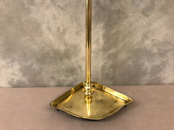 Serviteur de cheminée ancien en laiton poli d'époque 19 ème Charles X 