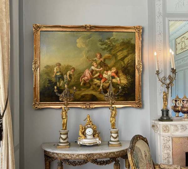 Étienne Jeaurat (Vermenton 1699 – Versailles 1789), Gioco di fanciulli come allegoria dell'estate