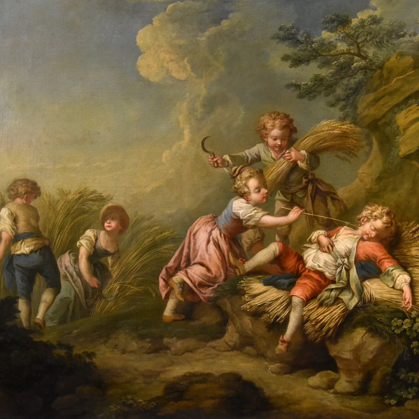 Étienne Jeaurat (Vermenton 1699 – Versailles 1789), Gioco di fanciulli come allegoria dell'estate