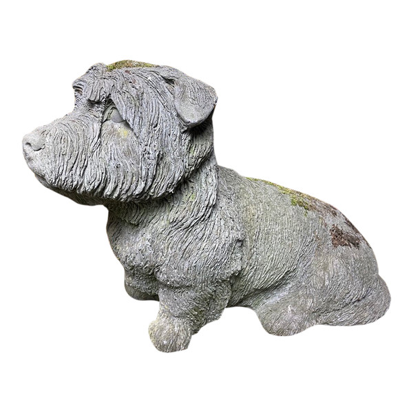 Chien En Pierre Reconstitué Signé
