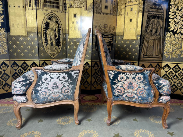 Paire De Bergères De Style Louis XV