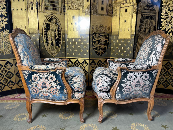 Paire De Bergères De Style Louis XV