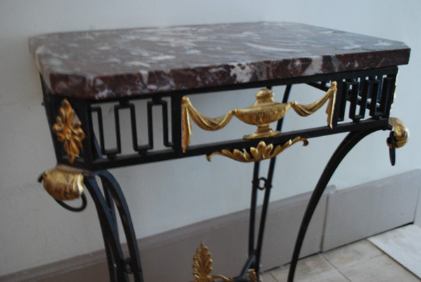 Console d'Applique Ou table de Milieu Fer Forgé Style Louis XVI