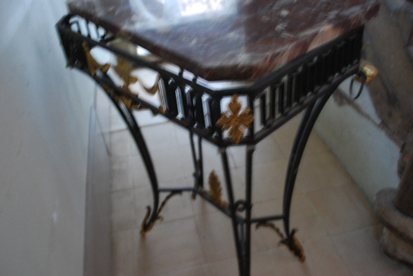 Console d'Applique Ou table de Milieu Fer Forgé Style Louis XVI