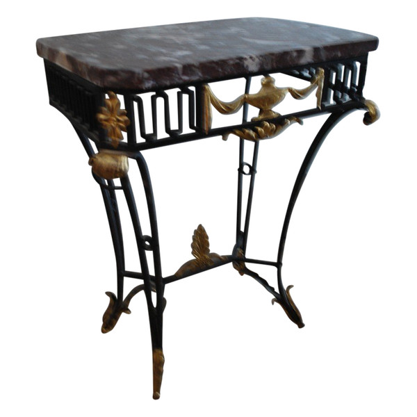 Console d'Applique Ou table de Milieu Fer Forgé Style Louis XVI