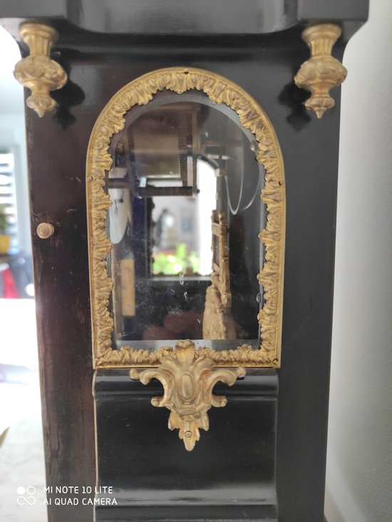 Religiöses Kartell und seine Basis aus Boulle-Intarsien - Signiert RAINGO FRERES - Außergewöhnliche goldene Bronzen