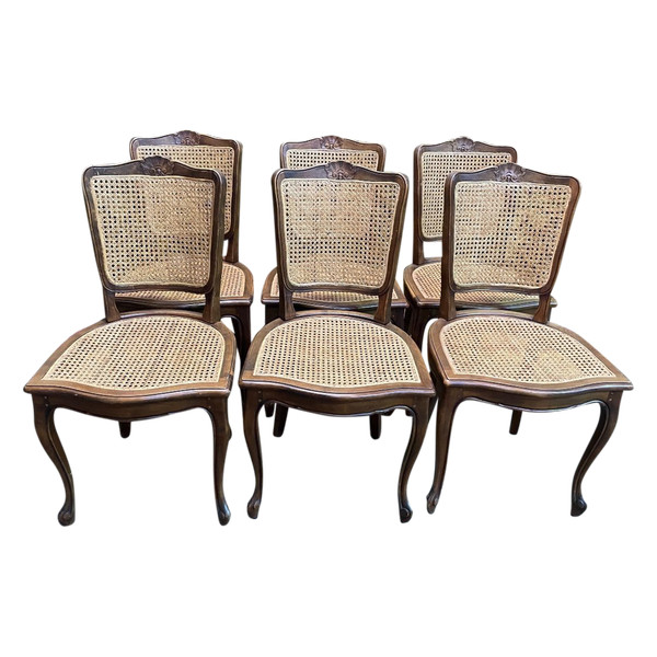 Suite Of 6 Louis XV Style Cane Chairs