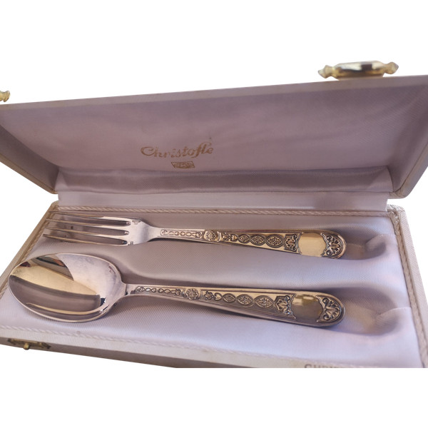 Silver-plated children's cutlery Villeroy design Christofle silverware