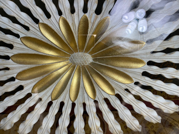 Table Basse Palmier Et Plateau Verre
