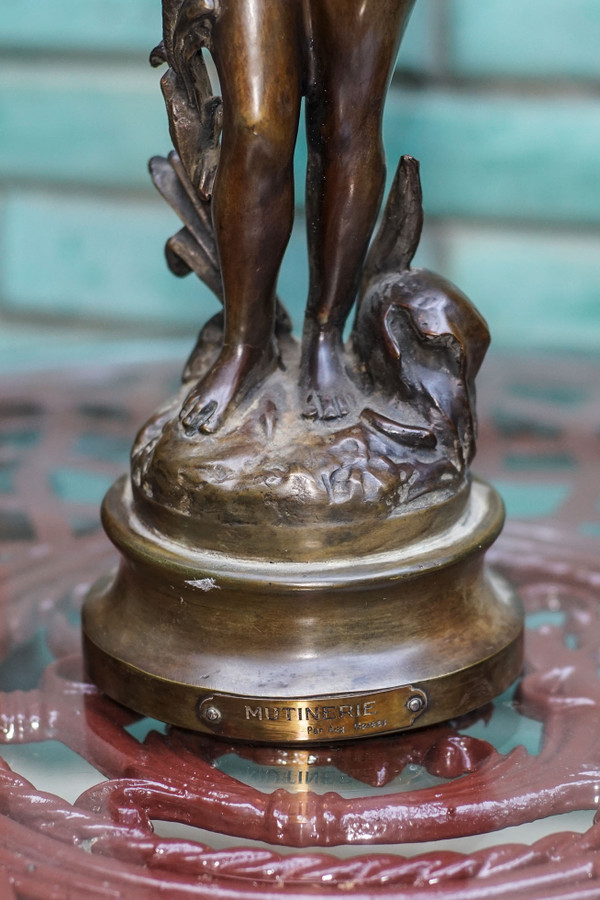 "AMMUTINAMENTO" E "STUZZICAMENTO". Coppia di bronzi, dopo MOREAU