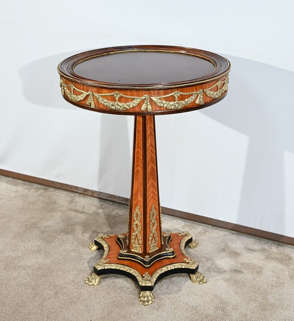 Guéridon en Bois Précieux, style Restauration, époque Napoléon III – Milieu XIXe