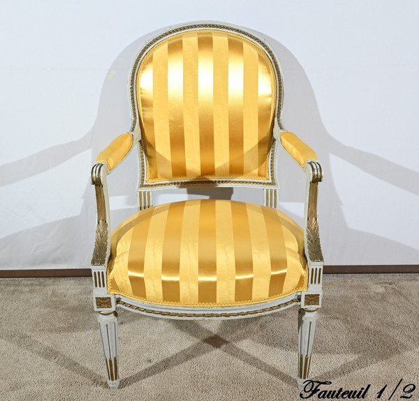 Paire de Fauteuils Cabriolet, style Louis XVI – Fin XIXe