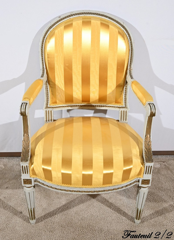 Paire de Fauteuils Cabriolet, style Louis XVI – Fin XIXe