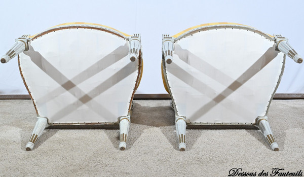 Paire de Fauteuils Cabriolet, style Louis XVI – Fin XIXe