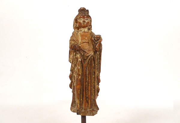 Small Sculpture Virgin and Child Carved Boxwood 17th Century