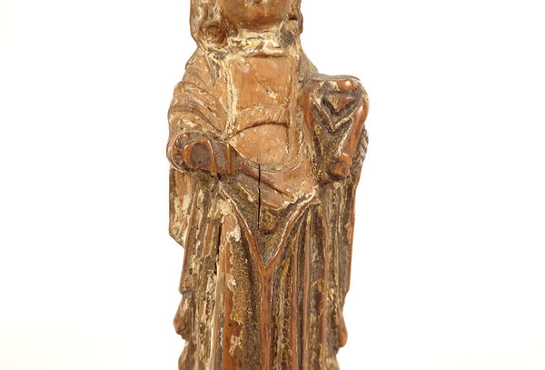 Small Sculpture Virgin and Child Carved Boxwood 17th Century