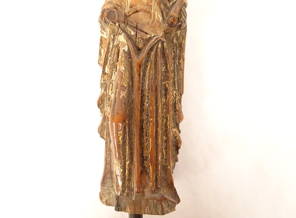 Small Sculpture Virgin and Child Carved Boxwood 17th Century