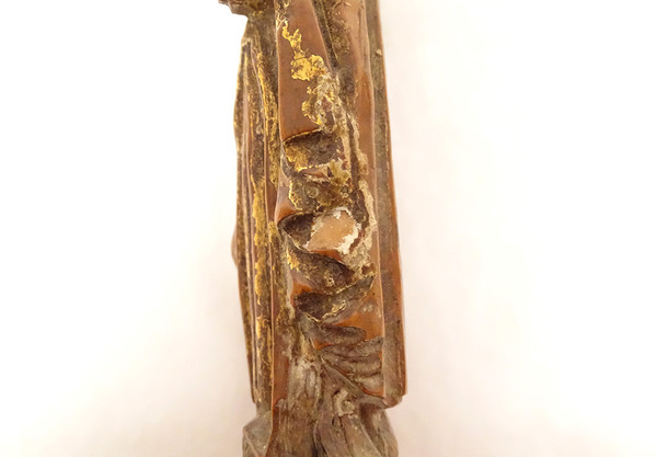 Small Sculpture Virgin and Child Carved Boxwood 17th Century