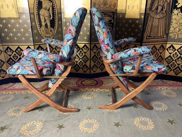 Pair De Fauteuils Style Bateau