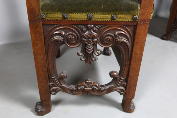 Pair of Renaissance-style armchairs
