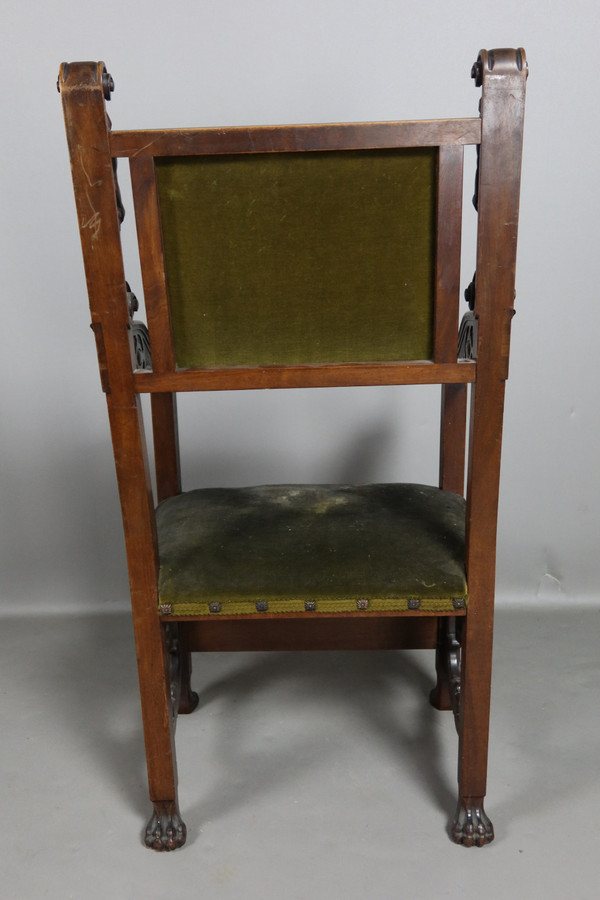 Pair of Renaissance-style armchairs