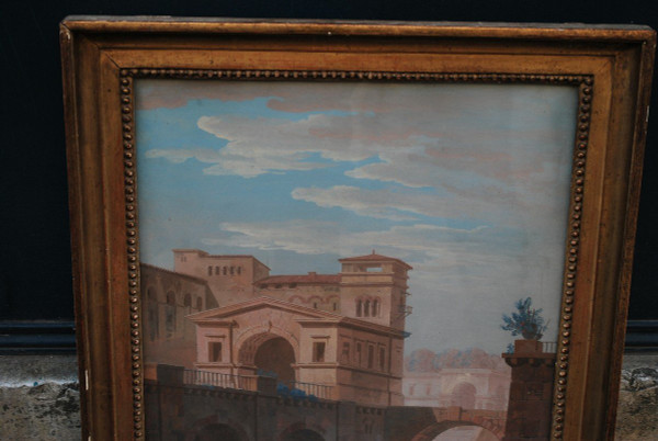 Gouachelandschaft Italien, Dubois-Drahonnet
