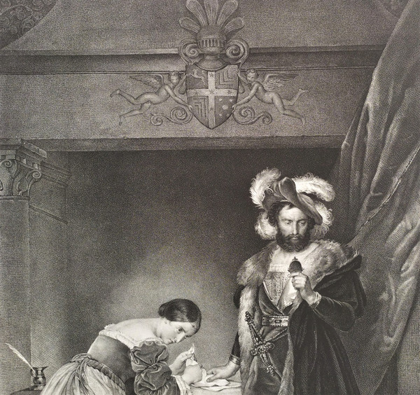  Lithograph Françoise De Foix After Fragonard 19th C Old Print
