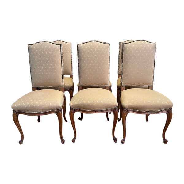 Suite De 6 Chaises Style Louis XV Chêne