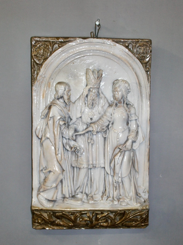 Bas Relief Terracotta Religious Scene