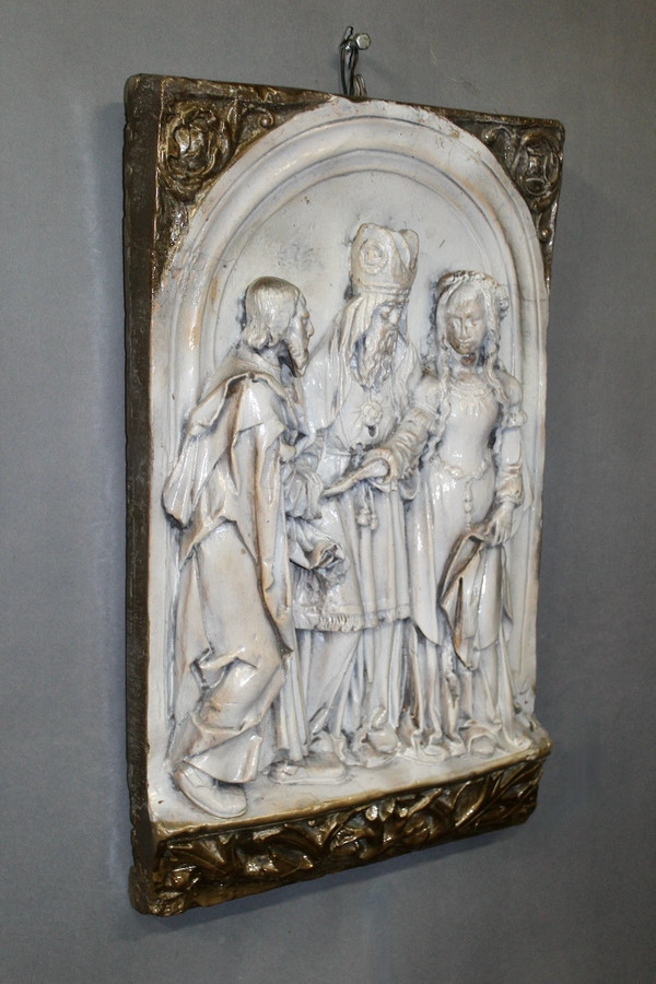Bas Relief Terracotta Religious Scene