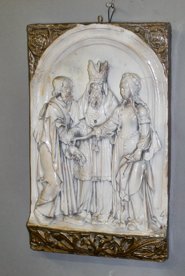 Bas Relief Terracotta Religious Scene