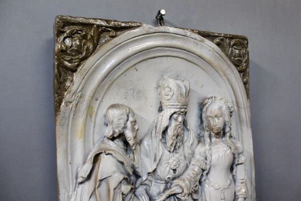 Bas Relief Terracotta Religious Scene