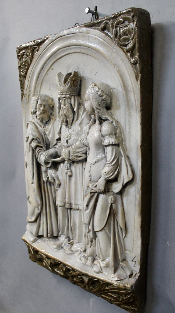 Bas Relief Terracotta Religious Scene