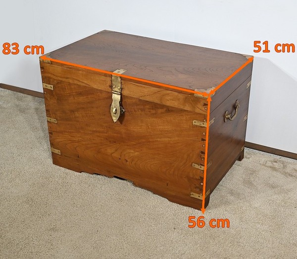 Grande baule da viaggio in teak - Fine XIX secolo