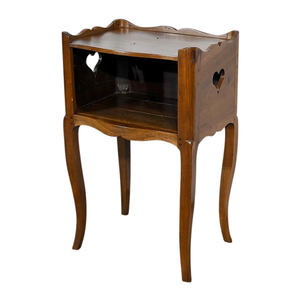 Small solid walnut snack table, Louis XV - 18th century