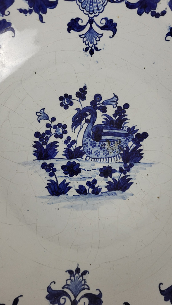 Malicorne earthenware bowl - signed Emile Tessier (1887-1971)
