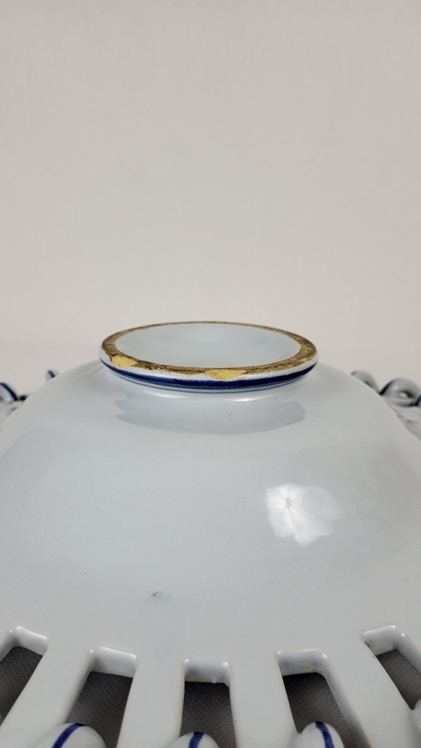 Malicorne earthenware bowl - signed Emile Tessier (1887-1971)