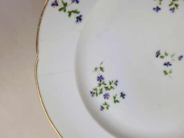 12 Assiettes Modèle  Aux Barbeaux, Nast à Paris, XVIIIème Siècle