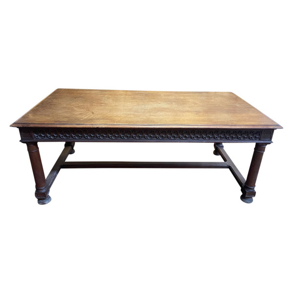 Louis XIII Gothic Style Walnut Dining Table