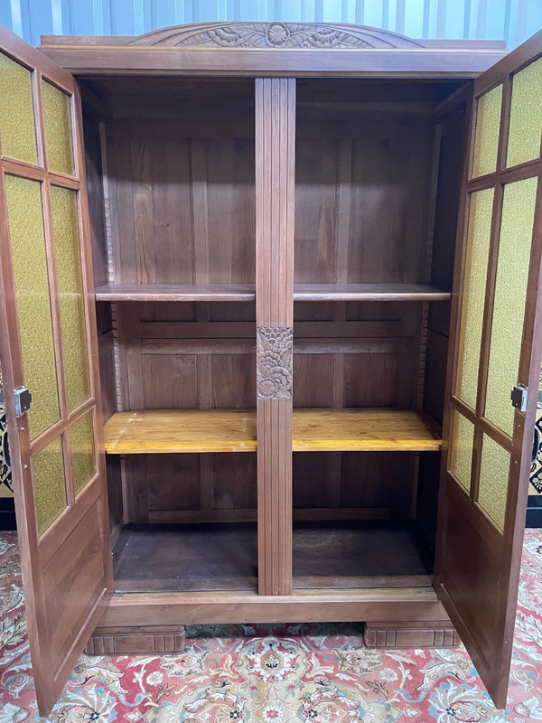 Armadio - libreria - vetrinetta in noce d'epoca Art Déco