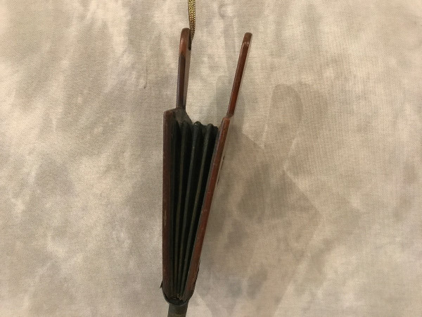Soufflet de cheminée ancien en acajou massif d'époque Directoire